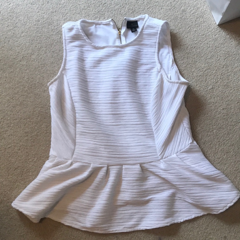 White Peplum Top!